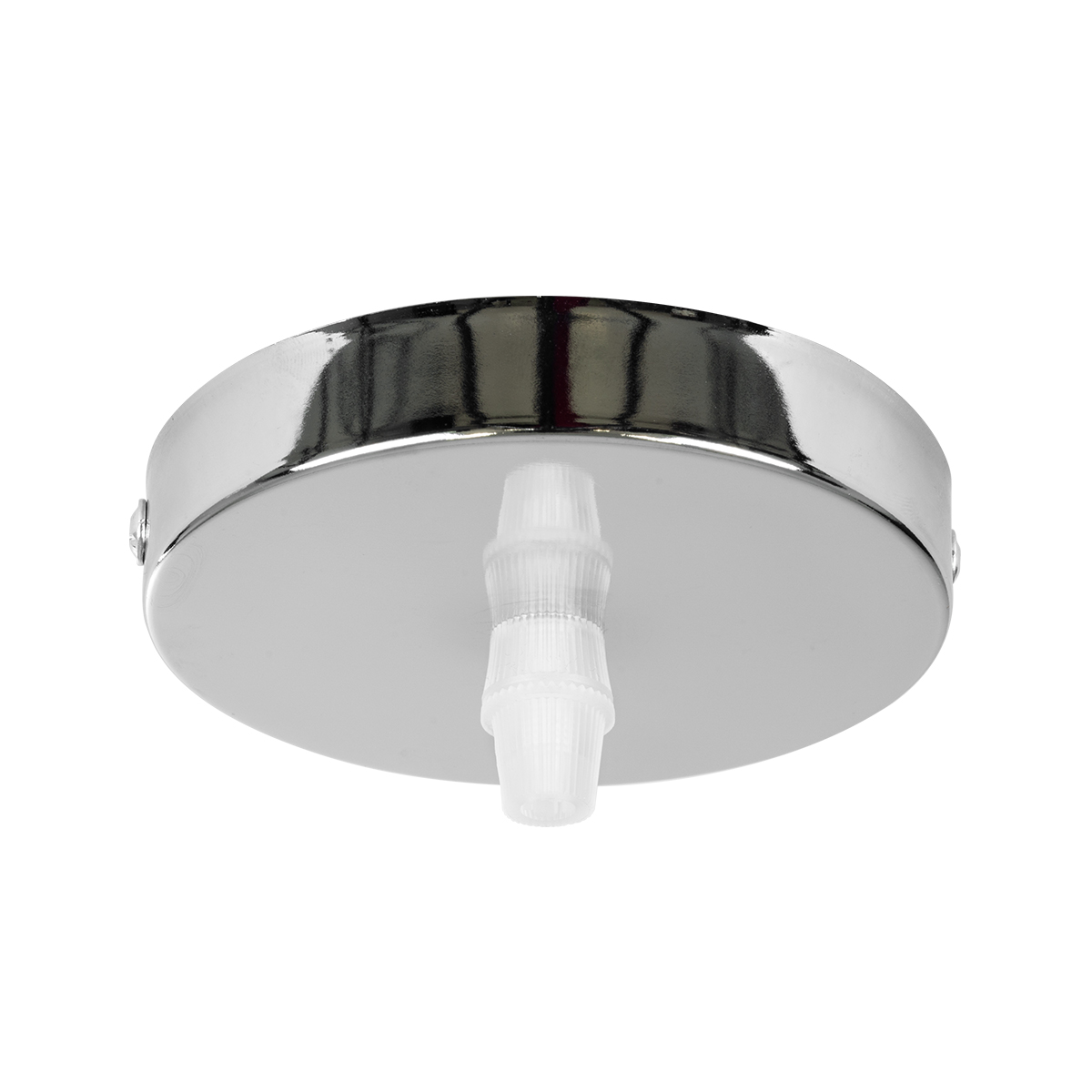 GloboStar® DIY 77502 Επιτοίχια Στρογγυλή Ροζέτα - Βάση Φωτιστικού - Φ10 x Υ2cm - Χρώμιο / Νίκελ - Μεταλλικό - 5 Χρόνια Εγγύηση