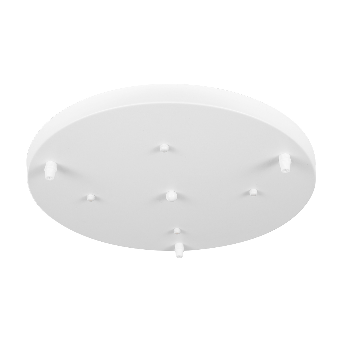 GloboStar® DIY 77540 Επιτοίχια Στρογγυλή Ροζέτα με 3 Τρύπες - Βάση Φωτιστικού - Φ40 x Υ3cm - Λευκό - Μεταλλικό - 5 Χρόνια Εγγύηση