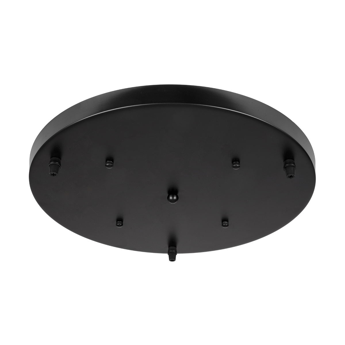 GloboStar® DIY 77541 Επιτοίχια Στρογγυλή Ροζέτα με 3 Τρύπες - Βάση Φωτιστικού - Φ40 x Υ3cm - Μαύρο - Μεταλλικό - 5 Χρόνια Εγγύηση