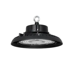 GLOBOSTAR® INDUSTRY 61500 Βιομηχανικό Φωτιστικό Καμπάνα High Bay UFO LED 100W 15000lm SDCM<5 90° AC 85-265V Αδιάβροχο IP65 IK08 Φυσικό Λευκό 5000K - 175 x Sanan Opto SMD Chip & TÜV SÜD Driver - Μαύρο Χυτό Αλουμίνιο - Μ26.5 x Π26.5 x Υ15cm - 5 Χρόνια Εγγύη