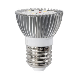 GloboStar® 79691 Σποτ LED E27 MR16 28W 300lm 120° AC 220-240V IP20 Grow Light Full Spectrum - LED Σποτ Ανάπτυξης Φυτών για Κάλυψη Επιφάνειας 0.6m x 0.6m Πλήρους Φάσματος Φ5 x Υ6cm - Μωβ