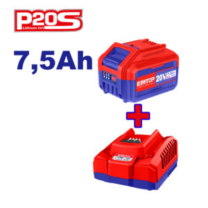 EMTOP ΠΑΚΕΤΟ ΠΡΟΣΦΟΡΑΣ ΜΠΑΤΑΡΙΑ 7.5Ah 20V KAI ΦΟΡΤΙΣΤΗΣ EMTP223