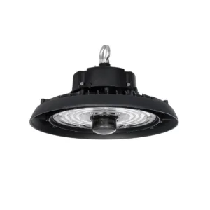 GLOBOSTAR® INDUSTRY 61704 Βιομηχανικό Φωτιστικό Καμπάνα High Bay UFO Τεχνολογίας Smart Group Linkable Control System 2.4Ghz με Αισθητήρα Κίνησης Microwave LED 100W 15000lm SDCM<5 90° AC 85-265V Αδιάβροχο IP65 IK08 Μαύρο Χυτό Αλουμίνιο - Φυσικό Λευκό 5000K