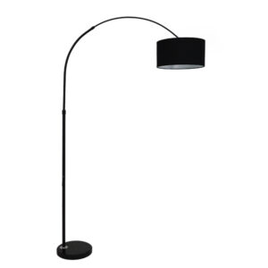 GloboStar® IMPERIAL 01587 Μοντέρνο Επιδαπέδιο Φωτιστικό Μονόφωτο 1 x E27 IP20 Μαύρο Μέταλλο