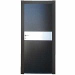 Εσωτερική Πόρτα Wenge φάσα inox ΚΠ 411 - Image 2