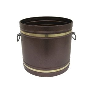 Μεταλλικό Καλάθι Αποθήκευσης Ξύλων Φ38 x Y33cm Μαύρο-Black / 600BL