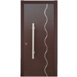 Θωρακισμένη πόρτα Wenge με inox / KP114 - Image 4