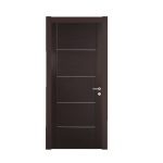 Εσωτερική Πόρτα Wenge χειροποίητο με inox ΚΠ 122 - Image 3