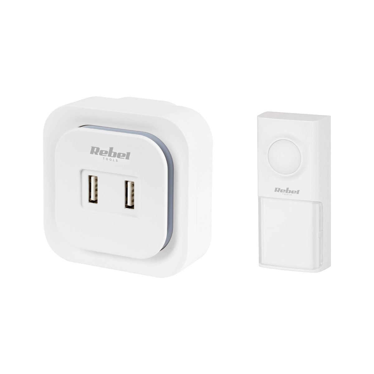 Ασύρματο κουδούνι 230V (36 μελωδίες, 2 υποδοχές USB) REBEL - Image 1