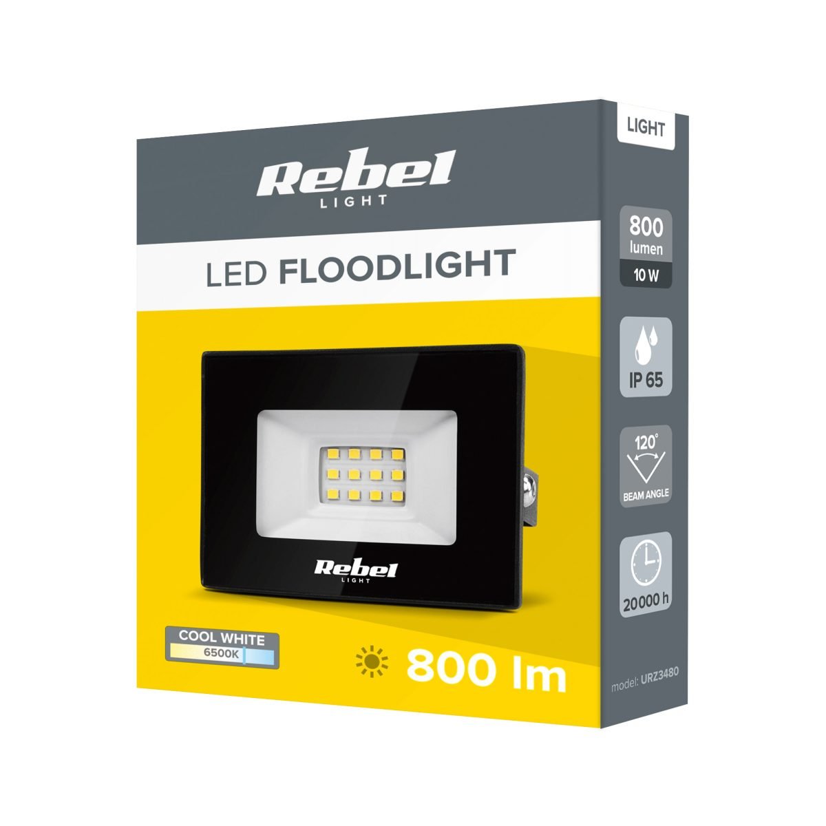 Προβολέας LED 10W, 6500K, 230V (15x2835 SMD) Rebel - Image 3