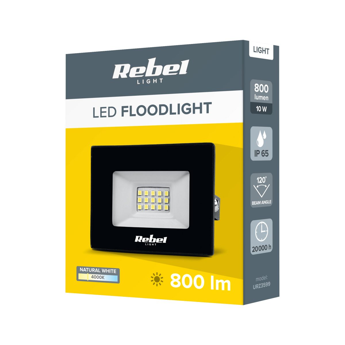 Προβολέας LED 10W 4000K (15x2835 SMD) Rebel - Image 3