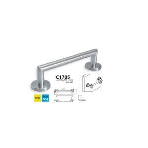 Conset Λαβή Μονή Για Εξώπορτα Inox C1705 M01M01 1Τμχ