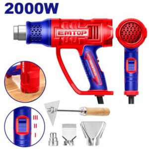 EMTOP ΠΙΣΤΟΛΙ ΘΕΡΜΟΥ ΑΕΡΑ 2000W ΜΕ ΡΥΘΜΙΣΗ ΘΕΡΜΟΚΡΑΣΙΑΣ ΕΩΣ 550°C EHGN20078