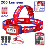 EMTOP ΕΠΑΓΓΕΛΜΑΤΙΚΟΣ ΦΑΚΟΣ ΚΕΦΑΛΗΣ LED 100-200lm EFLG013AAA8