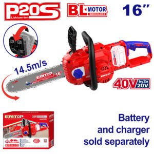 EMTOP BRUSHLESS ΑΛΥΣΟΠΡΙΟΝΟ 16'' ΜΠΑΤΑΡΙΑΣ ΛΙΘΙΟΥ 40V ELGA40168