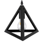 GloboStar® TRIANGLE 00621 Μοντέρνο Κρεμαστό Φωτιστικό Ράγα Τρίφωτο 3 x E27 IP20 Μαύρο Μέταλλο - Μ70 x Π22 x Y130cm - Image 20