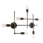GloboStar® PIPING 00666 Vintage Επιτοίχιο Φωτιστικό Πολύφωτο 6 x E27 IP20 Μπρούτζινο Μέταλλο - Μ66 x Π9.5 x Υ49cm - Image 11