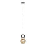 GloboStar® LAMP 00807 Μοντέρνο Κρεμαστό Φωτιστικό Φιγούρα Μονόφωτο 1 x E27 IP20 Ασημί & Χρυσό Μέταλλο με Διάφανο Γυαλί - Μ15 x Π15 x Υ27cm - Image 12