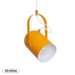 GloboStar® HAZEL 00926 Μοντέρνο Κρεμαστό Φωτιστικό Ανάρτηση Μονόφωτο 1 x E27 IP20 Πορτοκαλί