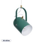 GloboStar® HAZEL 00928 Μοντέρνο Κρεμαστό Φωτιστικό Ανάρτηση Μονόφωτο 1 x E27 IP20 Πράσινο