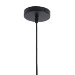 GloboStar® REA 01196 Μοντέρνο Κρεμαστό Φωτιστικό Πλέγμα Μονόφωτο 1 x E27 IP20 Μαύρο Μέταλλο με Λευκό Ύφασμα - Μ18 x Π18 x Υ43cm - Image 21