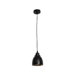 GloboStar® COOLIE 01479 Μοντέρνο Κρεμαστό Φωτιστικό Μονόφωτο Καμπάνα 1 x E27 IP20 Μαύρο & Χρυσό Μέταλλο - Μ12.5 x Π12.5 x Υ11.5cm - Image 15