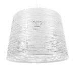GloboStar® ACCADEMIA 01557 Μοντέρνο Industrial Κρεμαστό Φωτιστικό Οροφής Μονόφωτο 1 x E27 Μεταλλικό Λευκό Καμπάνα Φ35 x Υ25cm