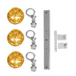 GloboStar® BOUQUET 01671 Μοντέρνο Κρεμαστό Φωτιστικό Μπάλα Τρίφωτο 3 x E27 IP20 Χρυσό Μέταλλο με Διάφανο Κρύσταλλο - Μ64 x Π18 x Υ24cm - Image 18