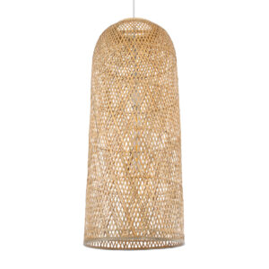 GloboStar® CALERO 01712 Boho Κρεμαστό Φωτιστικό Πλέγμα Μονόφωτο 1 x E27 IP20 Μπεζ Ξύλο - Μ40 x Π40 x Υ90cm - Image 13