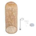 GloboStar® CALERO 01712 Boho Κρεμαστό Φωτιστικό Πλέγμα Μονόφωτο 1 x E27 IP20 Μπεζ Ξύλο - Μ40 x Π40 x Υ90cm - Image 24