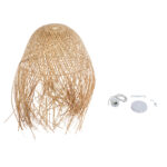 GloboStar® MANILA 01714 Boho Κρεμαστό Φωτιστικό Πλέγμα Μονόφωτο 1 x E27 IP20 Μπεζ Ξύλο - Μ45 x Π45 x Υ60cm - Image 20