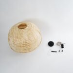 GloboStar® HIROKA 01836 Boho Κρεμαστό Φωτιστικό Πλέγμα Μονόφωτο 1 x E27 IP20 Μπεζ Ξύλο - Μ60 x Π60 x Υ50cm - Image 21