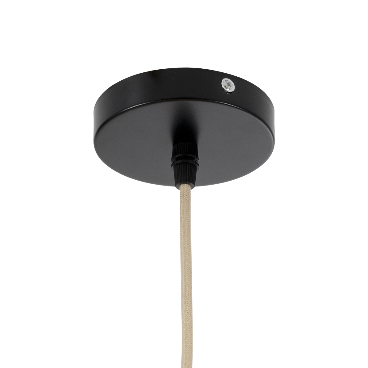 01862_10 GloboStar® KENTUCKY 01862 Vintage Κρεμαστό Φωτιστικό Πλέγμα Μονόφωτο 1 x E27 IP20 Μπεζ Μέταλλο - Μ40 x Π40 x Υ30cm - Image 10