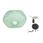 GloboStar® KENTUCKY 01864 Vintage Κρεμαστό Φωτιστικό Πλέγμα Μονόφωτο 1 x E27 IP20 Τιρκουάζ Μέταλλο - Μ40 x Π40 x Υ30cm - Image 11