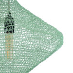 GloboStar® KENTUCKY 01864 Vintage Κρεμαστό Φωτιστικό Πλέγμα Μονόφωτο 1 x E27 IP20 Τιρκουάζ Μέταλλο - Μ40 x Π40 x Υ30cm - Image 9