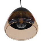 GloboStar® OLIVER 10001231 Vintage Κρεμαστό Φωτιστικό Καμπάνα Μονόφωτο 1 x E27 Μαύρο Μέταλλο με Μελί Γυαλί - Μ20 x Π20 x Υ21cm - Image 19
