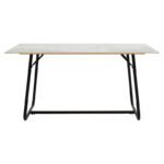 Τραπέζι Revello pakoworld sintered stone λευκό μαρμάρου-μαύρο 150x90x75εκ - Image 3