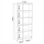 Βιβλιοθήκη Alkathi pakoworld σε oak απόχρωση 77x22x160εκ - Image 3