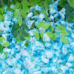 GloboStar® Artificial Garden BLUE WISTERIA FLOWER BRANCH 21515 Σετ 12 Τεχνητά Διακοσμητικά κλαδιά Βιστέριας Μπλέ Φ45 x Υ120cm - Image 10