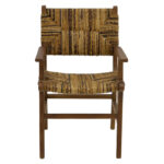 Πολυθρόνα Refane pakoworld φυσικό teak ξύλο-banana σχοινί 55x60x85εκ - Image 4