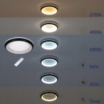 GloboStar® MELINA 61042 Πλαφονιέρα Οροφής Κύκλος LED CCT 55W 6376lm 120° AC 220-240V - Εναλλαγή Φωτισμού μέσω Τηλεχειριστηρίου All In One Ψυχρό Λευκό 6000k+Φυσικό Λευκό 4500k+Θερμό Λευκό 2700k Dimmable Φ48cm - Ανθρακί - 3 Years Warranty - Image 24