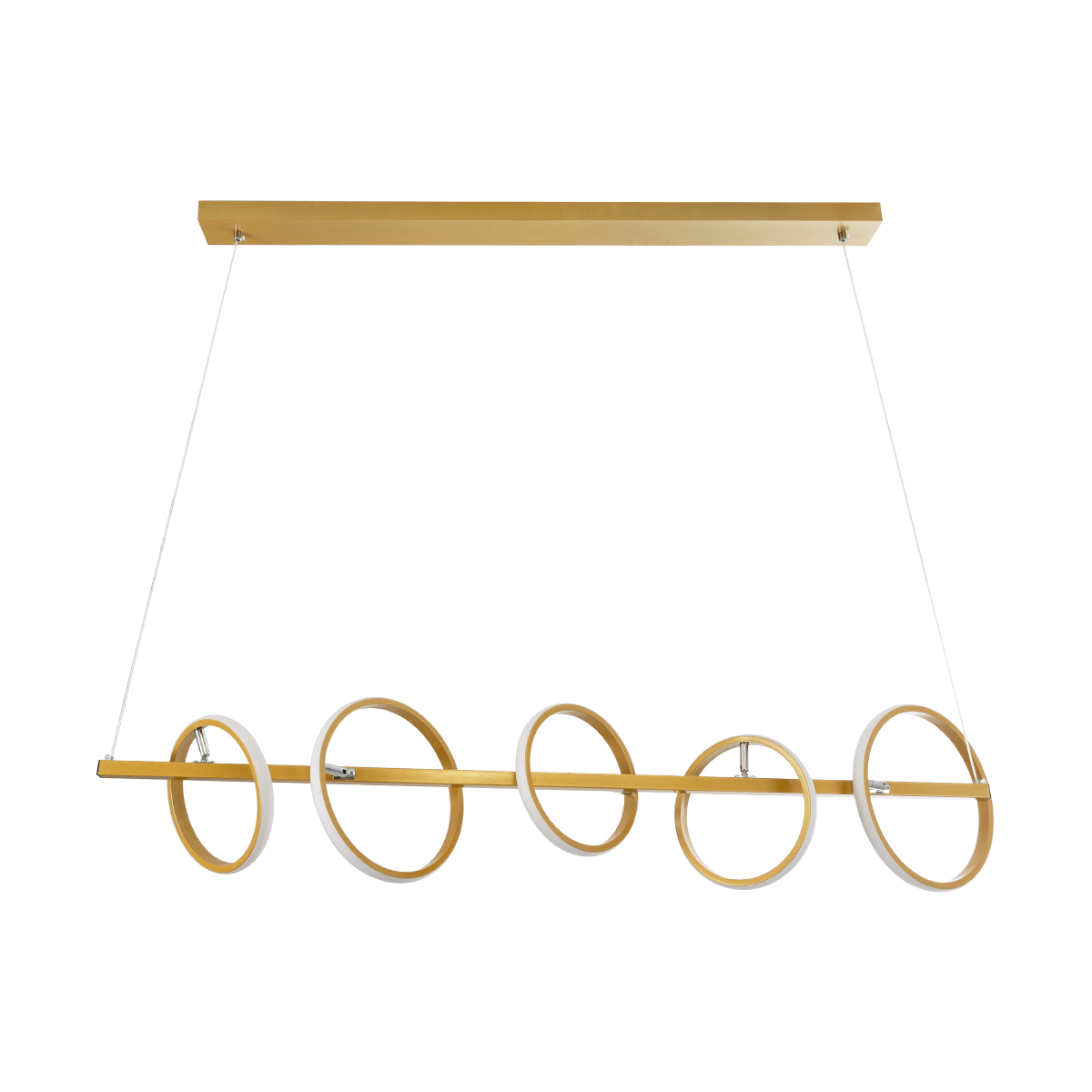 61322_3 GloboStar® CIRCOLARE 61322 Κρεμαστό Φωτιστικό Οροφής Design LED CCT 75W 8400lm 360° AC 220-240V - Εναλλαγή Φωτισμού μέσω Τηλεχειριστηρίου All In One Ψυχρό 6000k+Φυσικό 4500k+Θερμό 2700k Dimmable Μ120 x Π25 x Υ25cm - Χρυσό - 3 Χρόνια Εγγύηση - Image 17