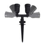 GloboStar® GRASEDO 61614 Καρφωτή Βάση Κήπου με 2 Ντουί E27 για Λάμπες Σποτ PAR38 - Αδιάβροχη IP67 - Υψηλής Αντοχής ABS - VDE Certified - Μ25 x Π7.5 x Υ43.5cm - Μαύρο - 5 Years Warranty - Image 13