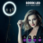 GloboStar® 75804 Professional Digital Ring Light Φ36cm LED SMD 50W 5000lm 180° AC 230V με Καλώδιο Τροφοδοσίας Πρίζας - Ασύρματο Χειριστήριο RF 2.4Ghz Εναλλαγής Χρωμάτων & 3 Βάσεις Τηλεφώνου - Πολύχρωμο RGBW+WW Dimmable - Image 21