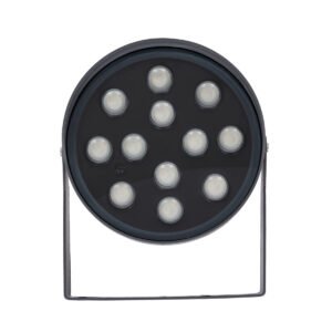 GLOBOSTAR® FLOOD-NIGMA 90396 Προβολέας Σποτ Wall Washer με Αντιθαμβωτική Γρίλια LED 24W 2040lm 30° DC 24V Αδιάβροχο IP65 RGBW DMX512 Dimmable - Γκρι Ανθρακί - Μ15 x Π15 x Υ9.1cm - 3 Χρόνια Εγγύηση - Image 7
