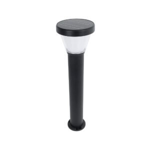 GloboStar® SOLARDIS 90523 LED Solar Bollard Light Κολωνάκι Κήπου Εξωτερικού Χώρου 10W 180lm 120° με Ενσωματωμένο Φωτοβολταϊκό Panel 6V 5W & Επαναφορτιζόμενη Μπαταρία Li-ion 3.2V 6000mAh με Αισθητήρα Ημέρας-Νύχτας - Αδιάβροχο IP65 Φ24 x Υ88cm Ψυχρό Λευκό 6