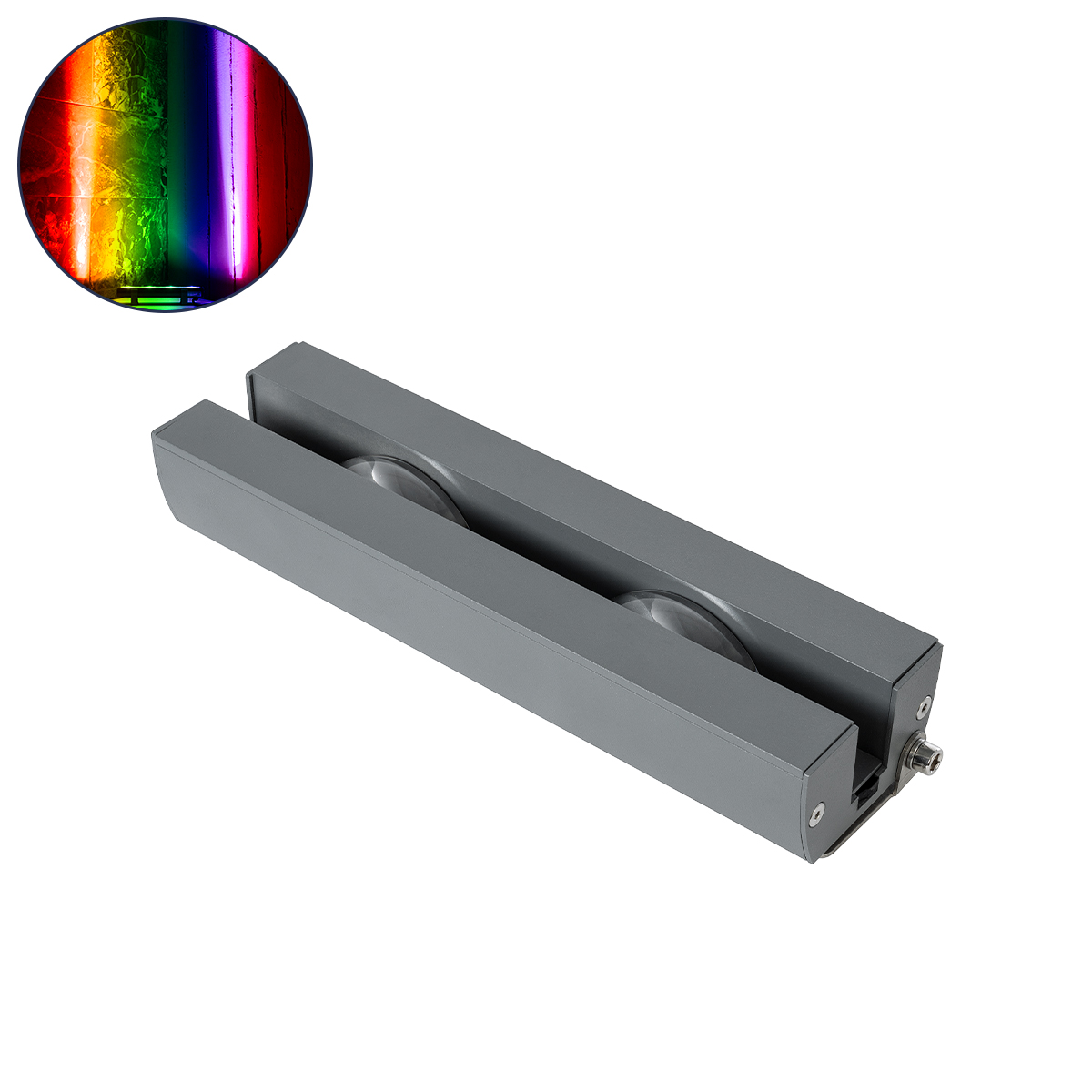 90721_0 GloboStar® WINDOW-ARTE 90721 Αρχιτεκτονικό Φωτιστικό Ανάδειξης Παραθύρων & Θυρών - Window & Door Light LED 18W 1530lm 8x180° DC 24V Αδιάβροχο IP67 Μ25 x Π7 x Υ4.5cm RGBW DMX512 - Γκρι Ανθρακί - 3 Χρόνια Εγγύηση