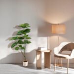 GloboStar® Artificial Garden INDIA 20498 Διακοσμητικό Κεραμικό Κασπώ Γλάστρα - Flower Pot Λευκό με Πορτοκαλί Φ17.5 x Υ16.5cm - Image 18