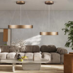 GloboStar® SALEM 61248 Κρεμαστή Πλαφονιέρα Οροφής Δαχτυλίδι-Κύκλος LED CCT 105W 12075lm 120° AC 220-240V - Εναλλαγή Φωτισμού μέσω Τηλεχειριστηρίου All In One Ψυχρό 6000k+Φυσικό 4500k+Θερμό 2700k Dimmable Φ60cm - Καφέ Χάλκινο - 3 Years Warranty - Image 24