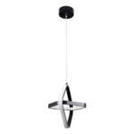 GloboStar® ROSE 61064 Κρεμαστό Φωτιστικό Οροφής Design LED CCT 22W 2640lm 300° AC 220-240V - Εναλλαγή Φωτισμού μέσω Διακόπτη On/Off All In One Ψυχρό 6000k+Φυσικό 4500k+Θερμό 2700k Μ24 x Π22 x Υ24cm - Μαύρο - Image 4